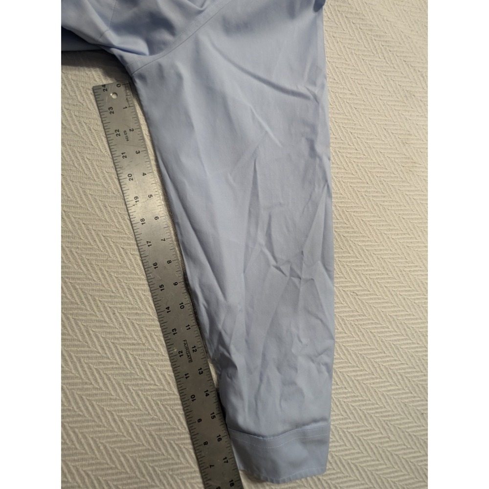 L.L.Bean Wrinkle Free Shirt Womens 1X Blue Cotton Button Front Office - Picture 11 of 16